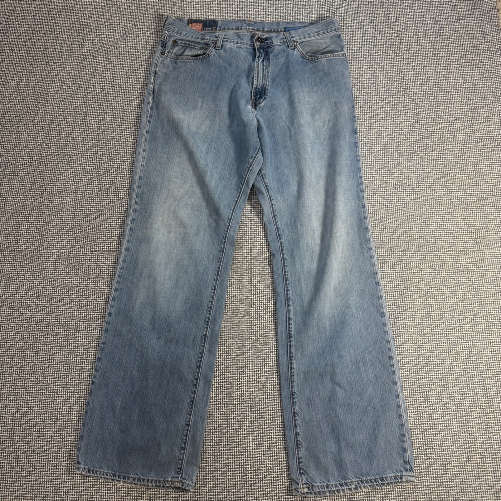 Gap 1969 Loose Fit Mens Light Wash Blue Denim Jeans 100% Cotton 35 Waist